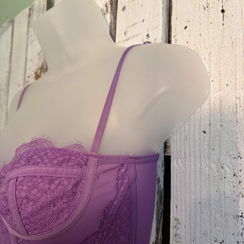 Out From Under Purple Lace Corset Top Small P Bustier Romantic Coquette Festival - Picture 4 of 12